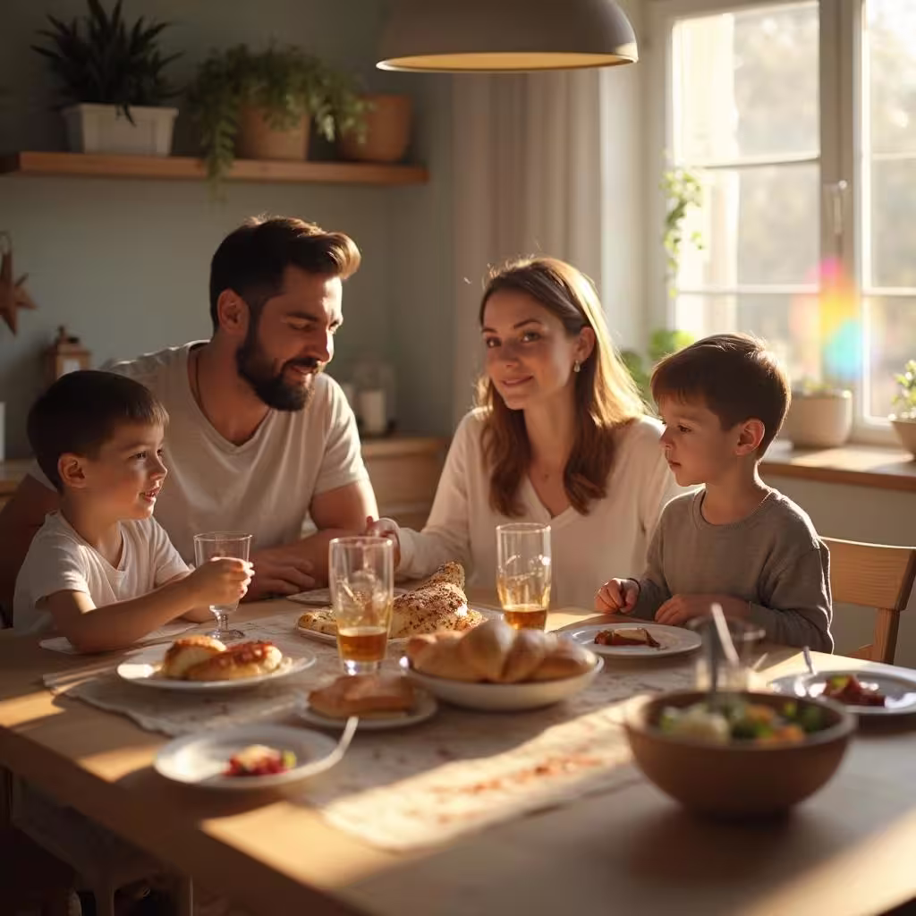 Family Eating a Gluten-Free Meal